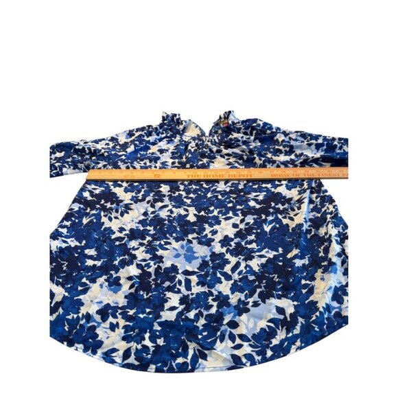 🆑Vince Camuto Long Sleeve Open Shoulder Layard Leaves Halter Blouse Small - Picture 6 of 12